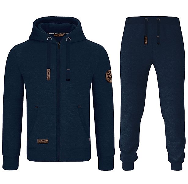 MOOSELINE Jogginganzug Herren Navy - Lederpatch günstig online kaufen