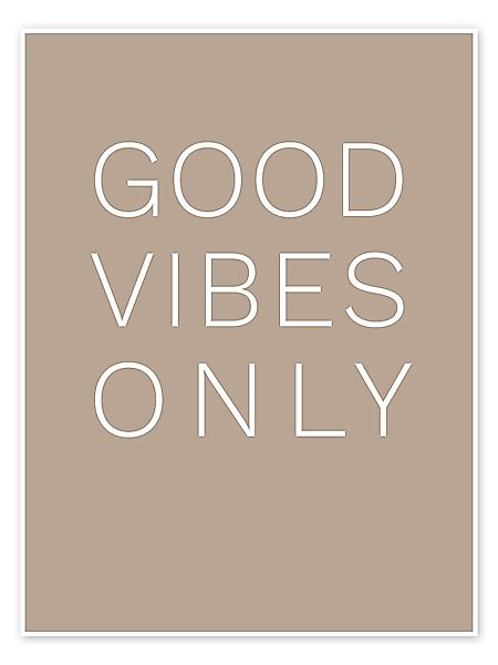 Posterlounge Poster Typobox, Good Vibes Only günstig online kaufen