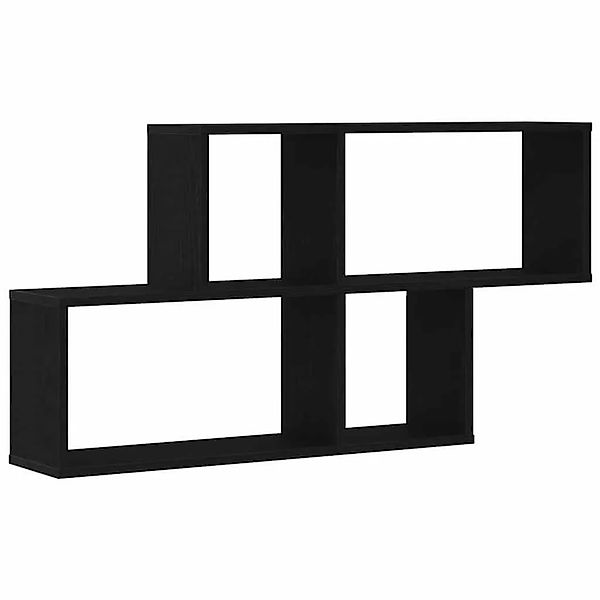 vidaXL Wandregal Schwarz Eichen-Optik 76 x 15 x 53 cm Holzwerkstoff 862648 günstig online kaufen