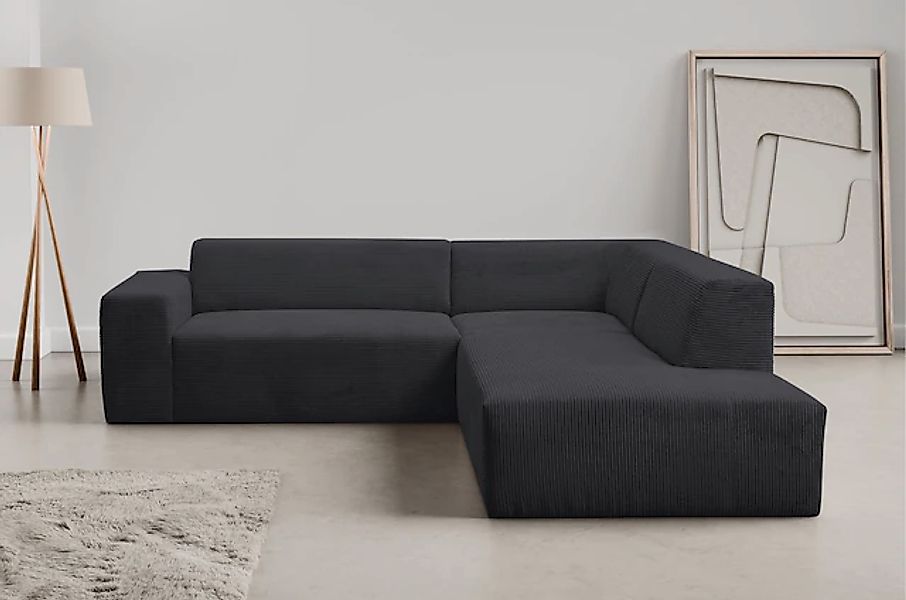 WERK2 Ecksofa "Zeus-M, tolles Sofa mit schönen Details, L-Form", Curvy Tren günstig online kaufen