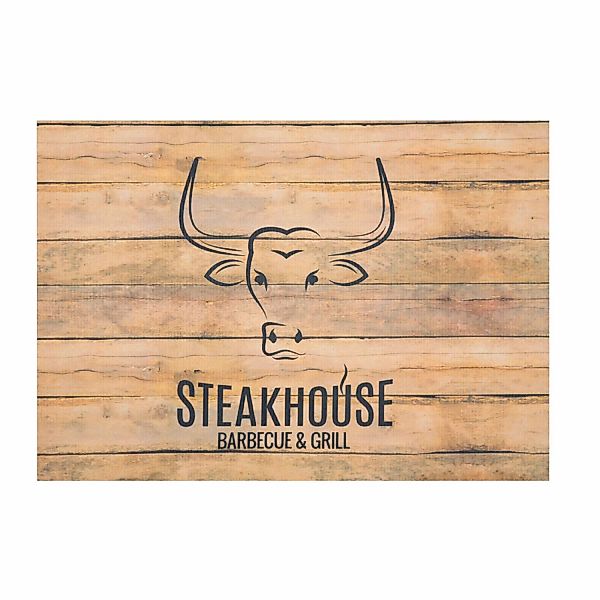 Peyer Syntex BBQ Steakhouse Grillmatte Holz Optik Farbe Braun 75 x 120 cm günstig online kaufen