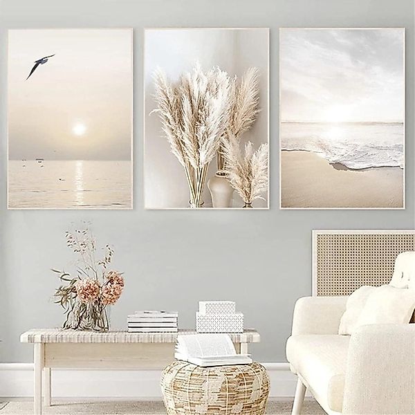 SWECOMZE Poster 3er Poster Set Wohnzimmer günstig online kaufen