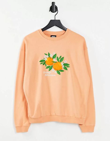 Minga London – Oversize-Sweatshirt mit Orangenmotiv günstig online kaufen