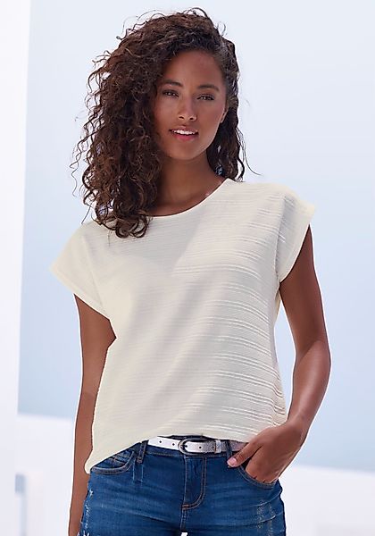 Vivance T-Shirt mit modischer Streifenstruktur aus günstig online kaufen