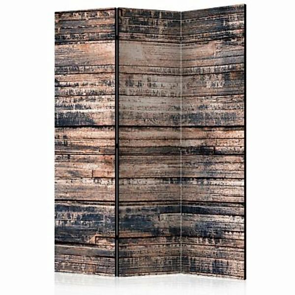 artgeist Paravent Burnt Boards [Room Dividers] braun/schwarz Gr. 135 x 172 günstig online kaufen