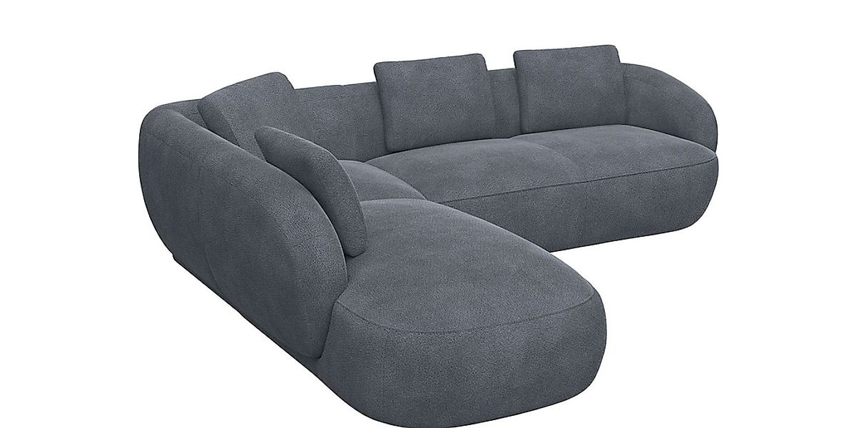 FLEXLUX Ecksofa "Torino, rund, L-Form, Sofa-Ecke mit Ottomane", Modernes, o günstig online kaufen