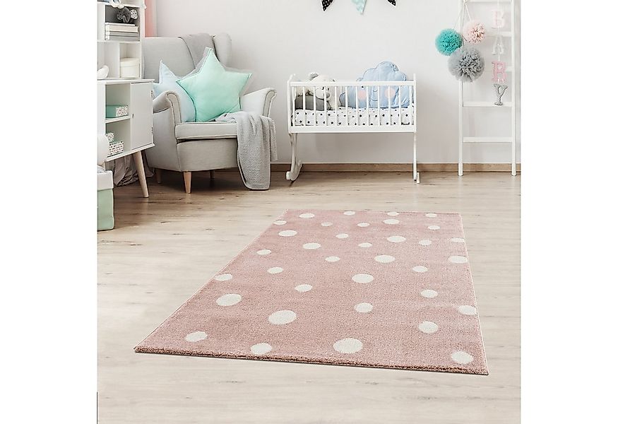 Jimri Kinderteppich DOT´S Teppiche für Kinderzimmer, Kinderzimmerteppich, T günstig online kaufen