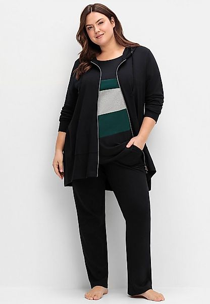 Sheego T-Shirt Shirtjacke . in Longform, aus weicher Interlockqualität günstig online kaufen