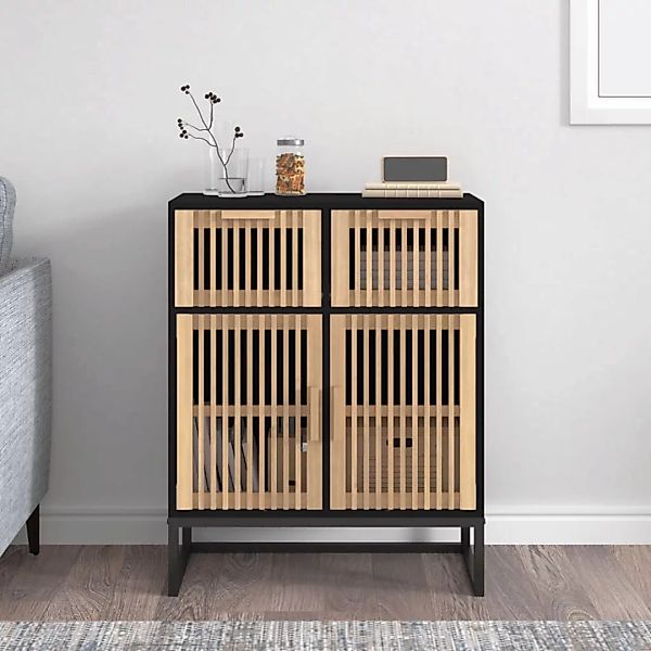 Vidaxl Sideboard Schwarz 60x30x75 Cm Holzwerkstoff günstig online kaufen