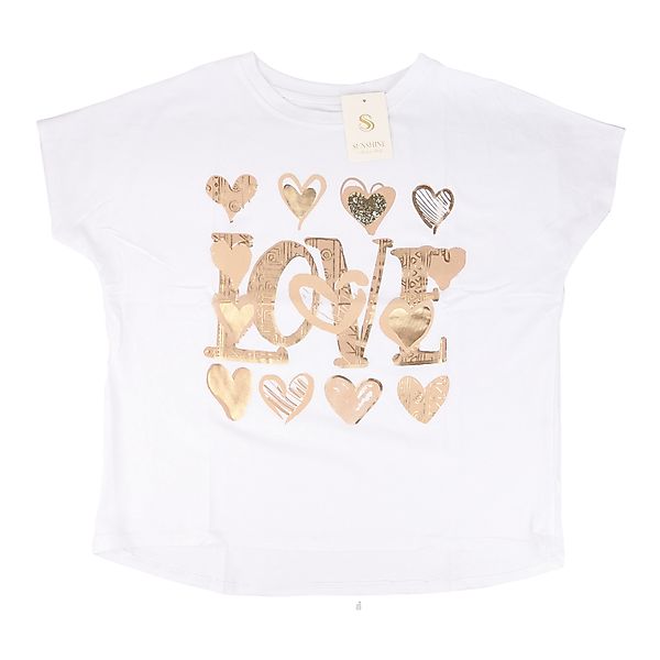 MIRROSI Print-Shirt Weiß Einheitsgröße Gr. 38-42 günstig online kaufen