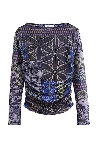 Next Langarmshirt Kew Collection Langarmoberteil mit Mesh und Print (1-tlg) günstig online kaufen