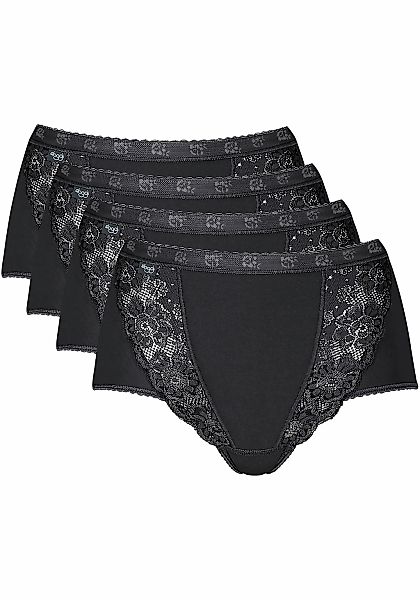 sloggi Maxislip "Chic", (4er Pack), elastische Spitzeneinsätze, feminin, Ba günstig online kaufen
