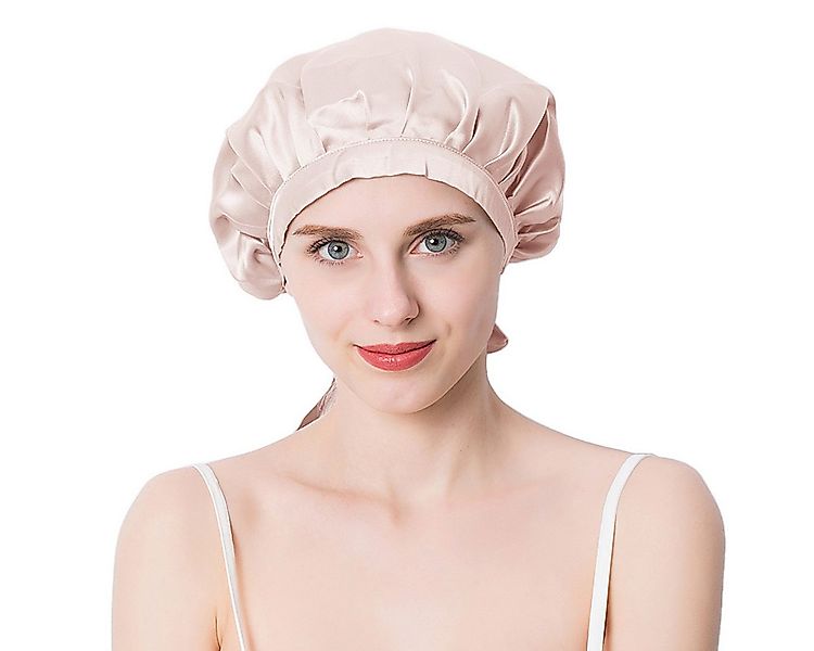 Vivi Idee Duschhaube 100% Maulbeerseide Schlafmütze, Seidenmütze seidig Haa günstig online kaufen