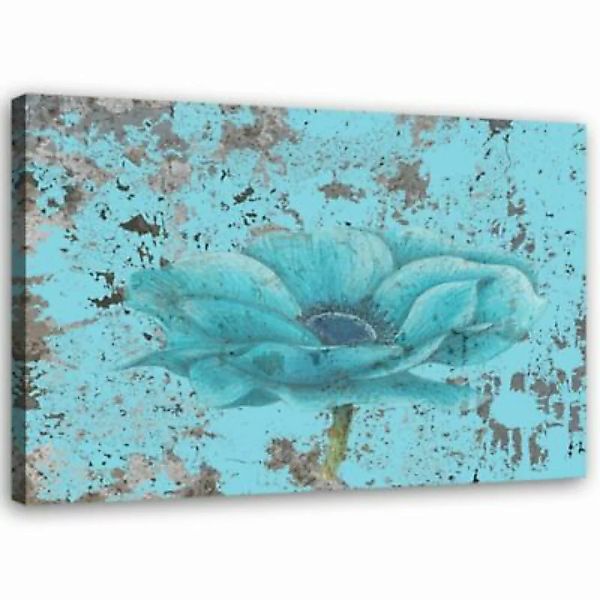FEEBY® Kunst blaue Orchidee Leinwandbilder bunt Gr. 90 x 60 günstig online kaufen