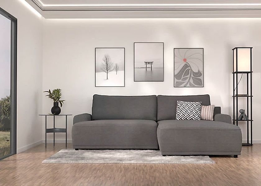 TRENDMANUFAKTUR Ecksofa "Fordon, Schlafsofa mit Bettkasten, Couch in L-Form günstig online kaufen