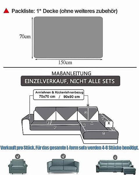 Coonoor Sofaschoner Weiche Flanell Sofa überzug günstig online kaufen