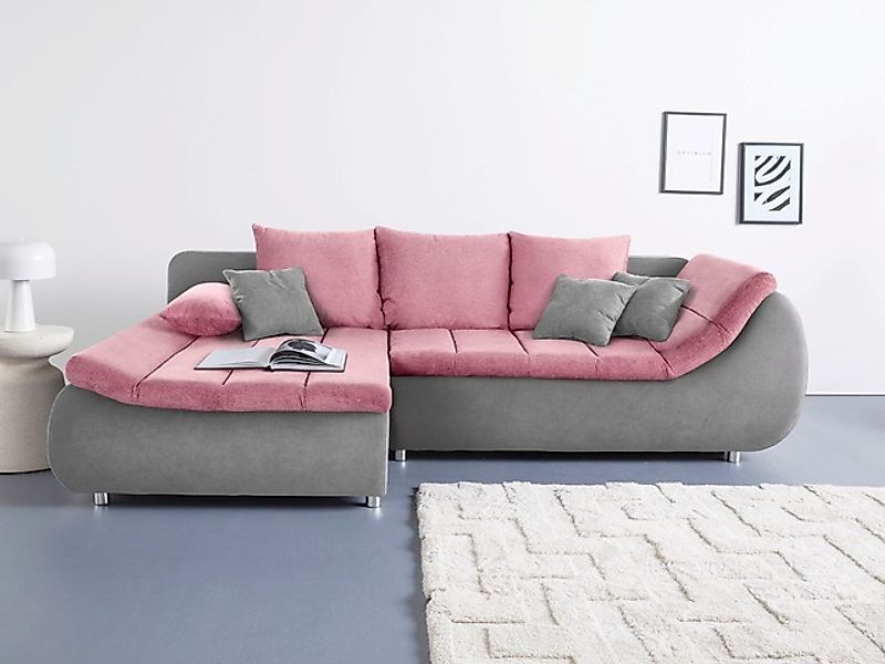 Home affaire Ecksofa »Imola, elegant und modern, aktuelle Steppung im Sitz, günstig online kaufen