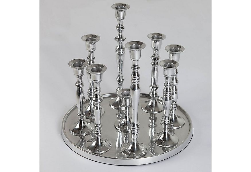 riess-ambiente Kerzenständer MODERN BAROCK 25cm silber, Metall · Kerzenhalt günstig online kaufen