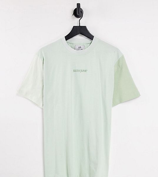 Sixth June – T-Shirt in Grün im Blockfarbendesign, exklusiv bei ASOS günstig online kaufen