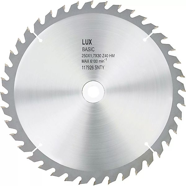 LUX HM-Kreissägeblatt Holz Ø 250 mm 40 Zähne günstig online kaufen