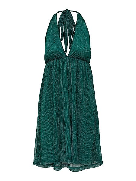 ONLY Glänzendes Neckholder- Kleid Damen Grün günstig online kaufen