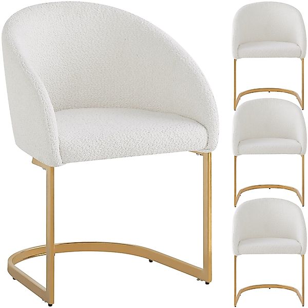 HAUSS SPOLE Esszimmerstuhl 4er Ergonomischer Freischwinger günstig online kaufen