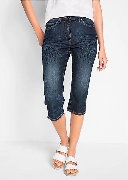 bonprix Caprijeans 1 figurformende Passform, Regular Fit, mit Komfort-Stret günstig online kaufen