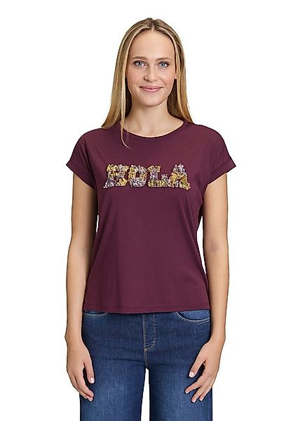 Cartoon Kurzarmshirt Damen Rundhals-Shirt mit Ärmelaufschlag (1-tlg) günstig online kaufen