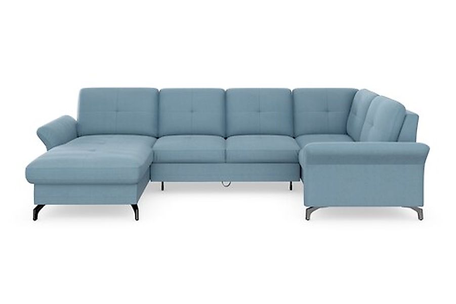 Home affaire Wohnlandschaft »Calando U-Form« wahlweise mit Bettfunktion, Be günstig online kaufen