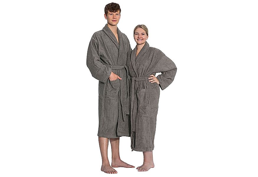 ZOLLNER Unisex-Bademantel, 100% Baumwolle, Schalkragen, Gürtel, 100% Baumwo günstig online kaufen