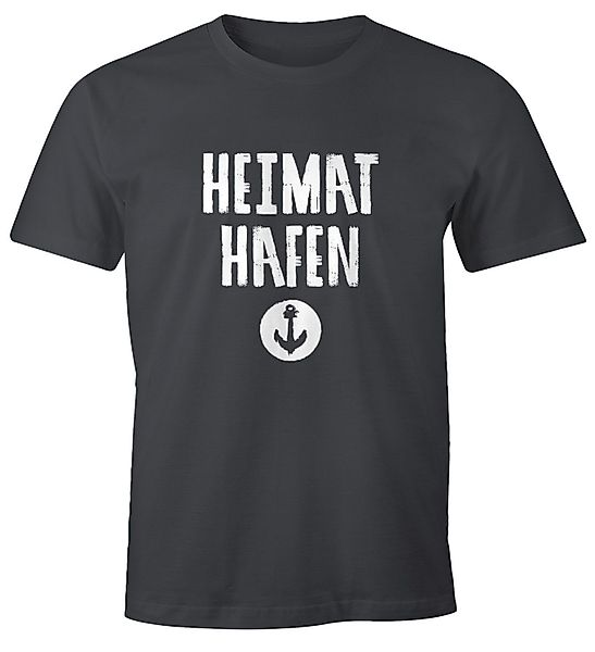 MoonWorks Print-Shirt Herren T-Shirt Heimathafen Anker günstig online kaufen