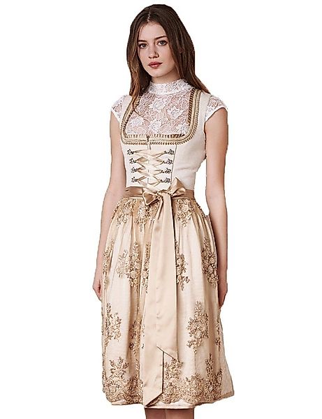KRÜGER COLLECTION Dirndl 'Neila' mit Spitzenschürze günstig online kaufen