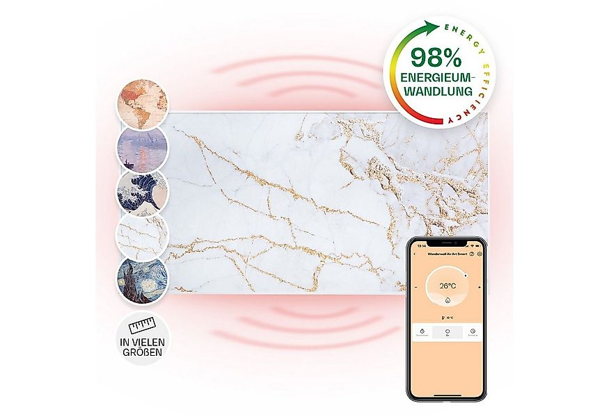 Klarstein Heizkörper Wonderwall Air Art Smart, elektrische Infrarot Wandhei günstig online kaufen