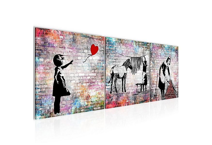 Runa Art Wandbild Banksy Style Bilder Street art Deko Graffiti Loft günstig online kaufen