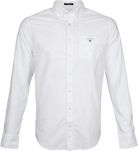 Gant Casual Hemd Oxford Weiß - Größe L günstig online kaufen