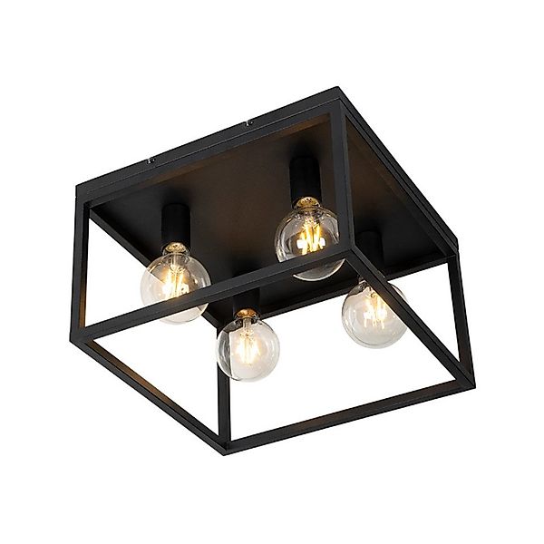 Qazqa Deckenleuchte Cage, ohne Leuchtmittel, E27, günstig online kaufen