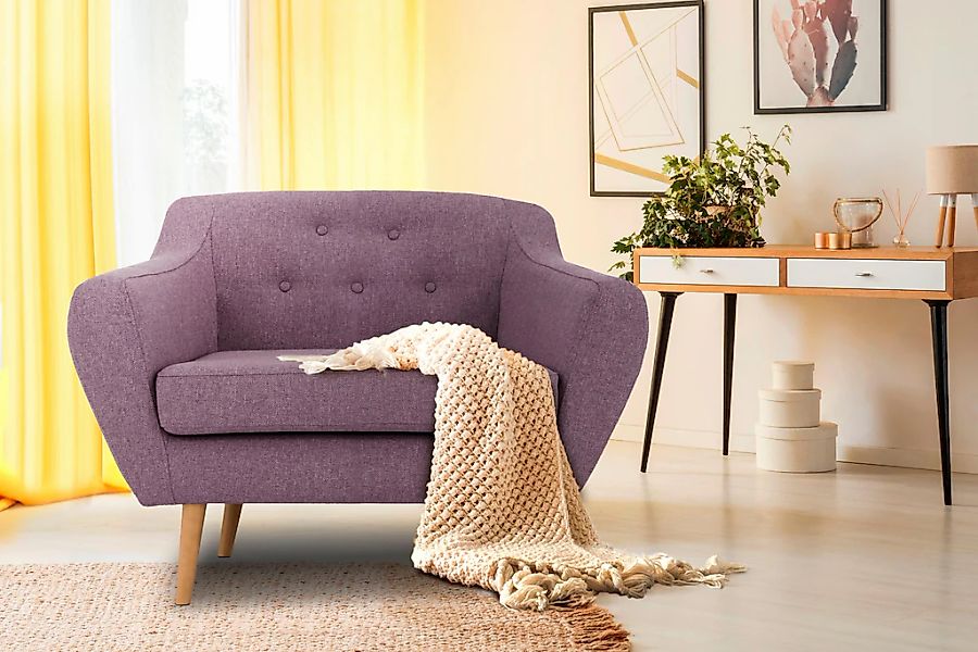 Home affaire Sessel "Renne" mit Heftung im Rücken im skandinavischem Stil günstig online kaufen