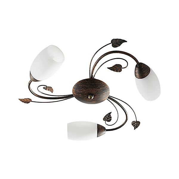 Lindby Deckenlampe Stefania 9621465 Retro Vintage Antik in Braun aus Glas 3 günstig online kaufen
