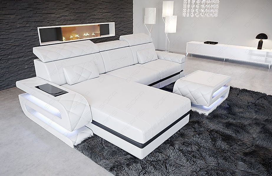 Sofa Dreams Ecksofa Ledersofa Bologna L günstig online kaufen