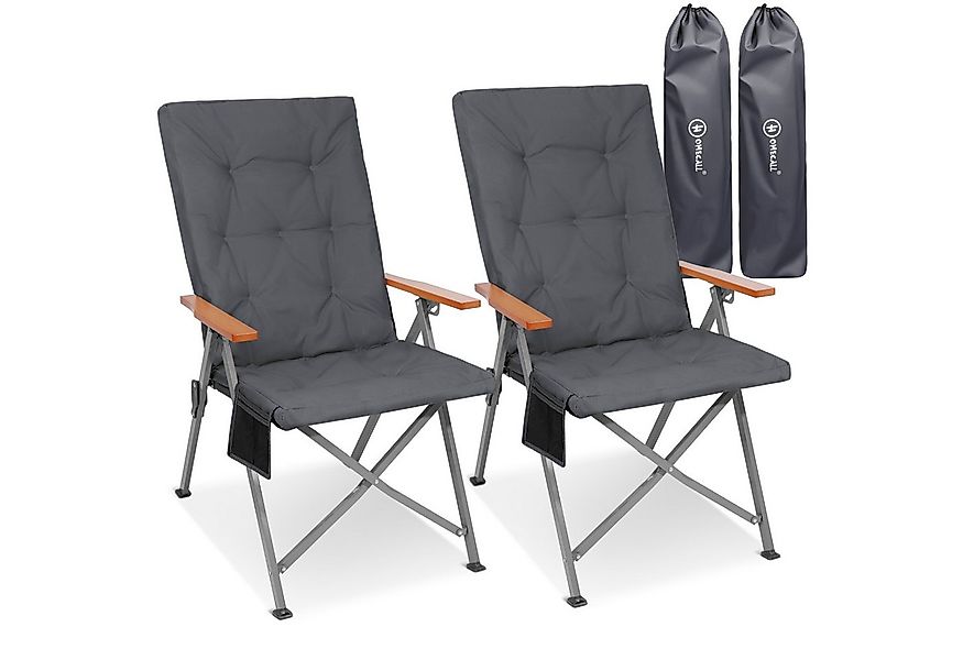 HOMECALL Campingstuhl Faltbar Hochlehner Luxus Klappstuhl mit 4,5cm Dicke G günstig online kaufen