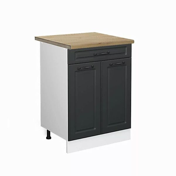 Vicco Unterschrank R-Line, Anthrazit Landhaus/Weiß, 60cm, Schublade, ohne A günstig online kaufen