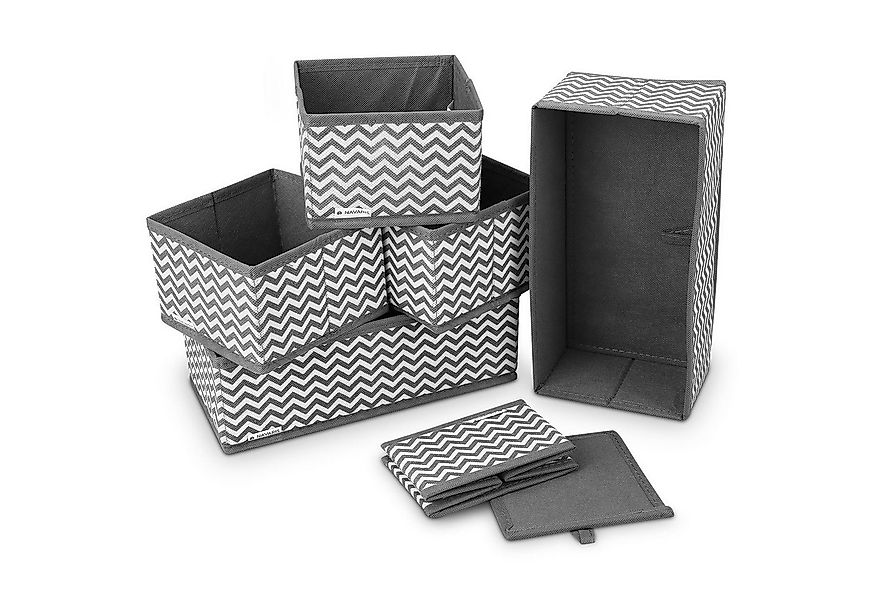 Navaris Aufbewahrungsbox Stoffboxen-Organizer - 6 Stück in verschiedenen Gr günstig online kaufen