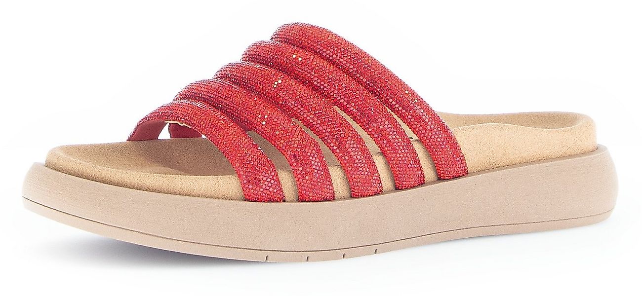 Gabor Pantolette, Plateau, Sommerschuh, Schlappen in funkelnder Optik günstig online kaufen