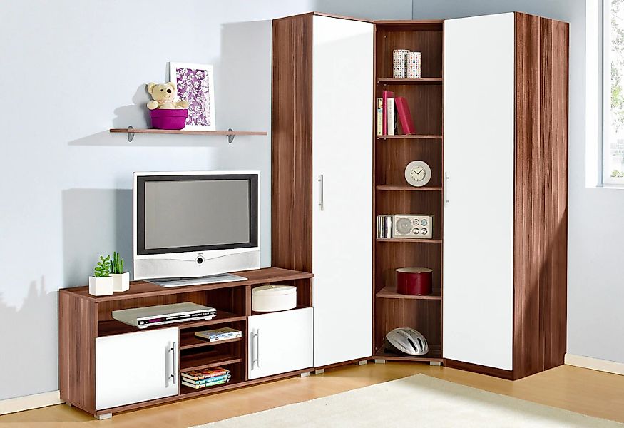 priess Jugendzimmer-Set Set, 5 Stk. tlg. Kleiderschrank, Regalelement, Wäsc günstig online kaufen