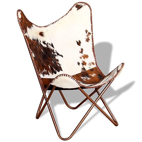 vidaXL Sessel Butterfly-Sessel Braun und Weiß günstig online kaufen