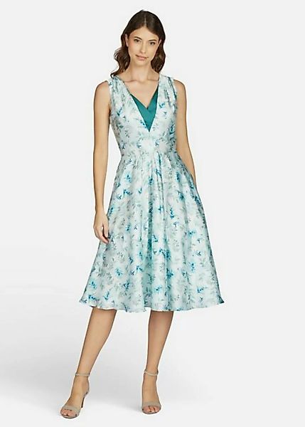 Kleo Abendkleid mit handgezeichnetem Blumenprint günstig online kaufen