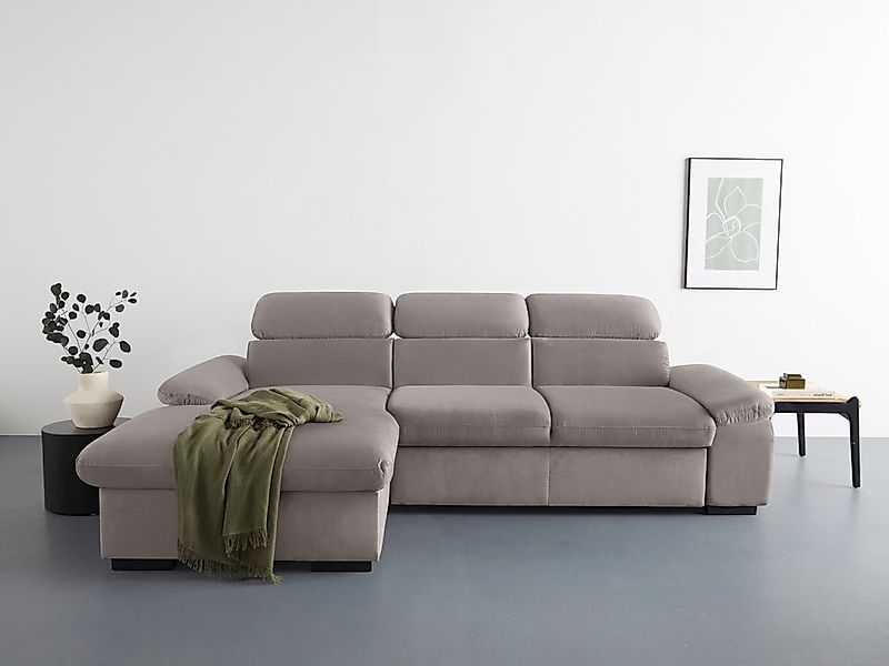 COTTA Ecksofa "Lola L-Form mit Kopfteilfunktion & Hocker" wahlweise mit Bet günstig online kaufen