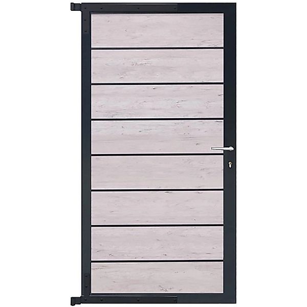 T & J Tor für Sichtschutzzaun Gotland 90 cm x 175 cm Sand / Anhrazit günstig online kaufen
