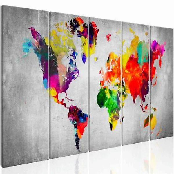 artgeist Wandbild World on Concrete grau Gr. 200 x 80 günstig online kaufen