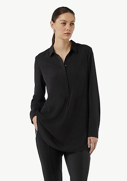 comma Langarmbluse Bluse Weich fließende Longbluse aus Chiffon günstig online kaufen